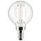 Satco 3 Watt G16.5 LED Lamp, Clear, Candelabra Base, 90 CRI, 2700K, 120 Volts S21200 - alternate 6